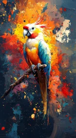 Colorful Parrot Art Painting