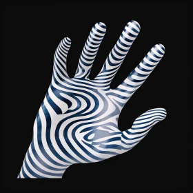 Hypnotic Hand Art with Swirling Patterns