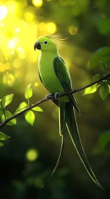 Sunlit Parrot Perch