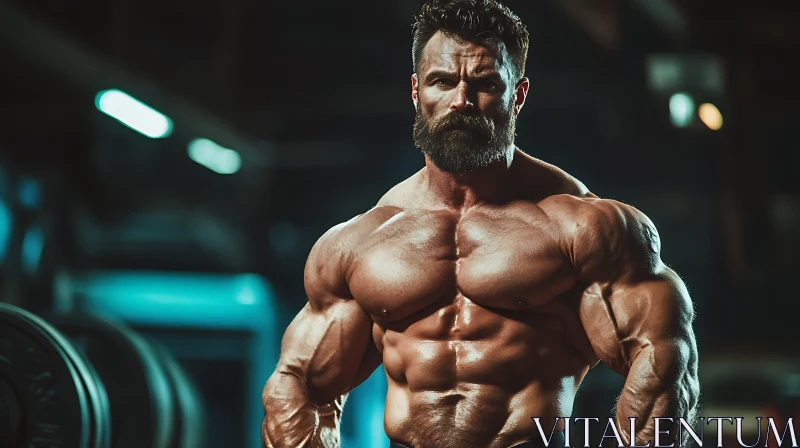 Bodybuilding and Fitness Photo AI Image