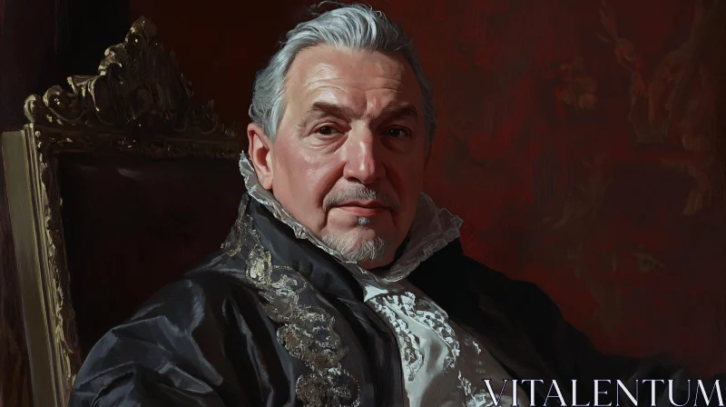 AI ART Historical Portrait of a Distinguished Elderly Man