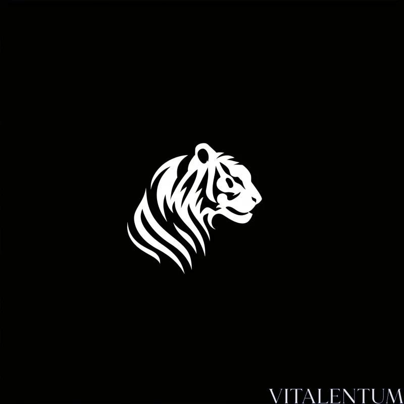 AI ART Tiger Silhouette Artwork