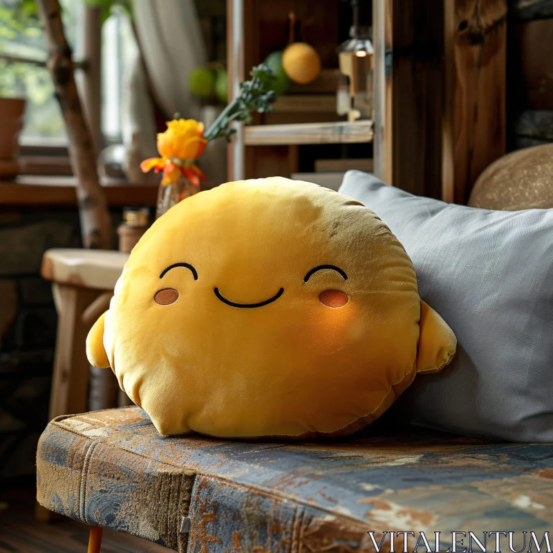 Soft Decor with Yellow Pillow AI Image