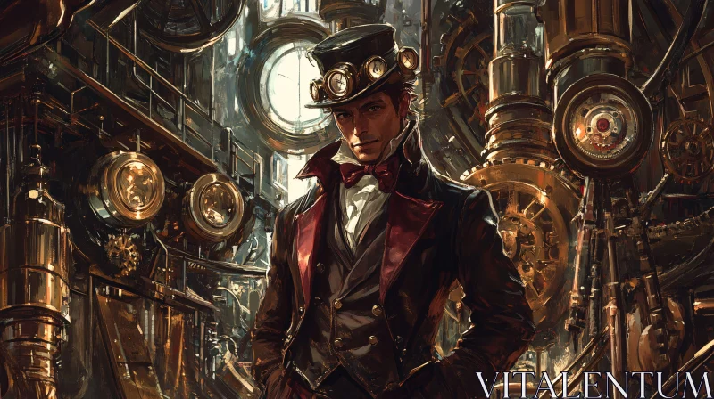 AI ART Steampunk Fashion and Machinery