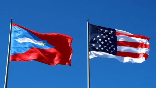 National Flags in Wind