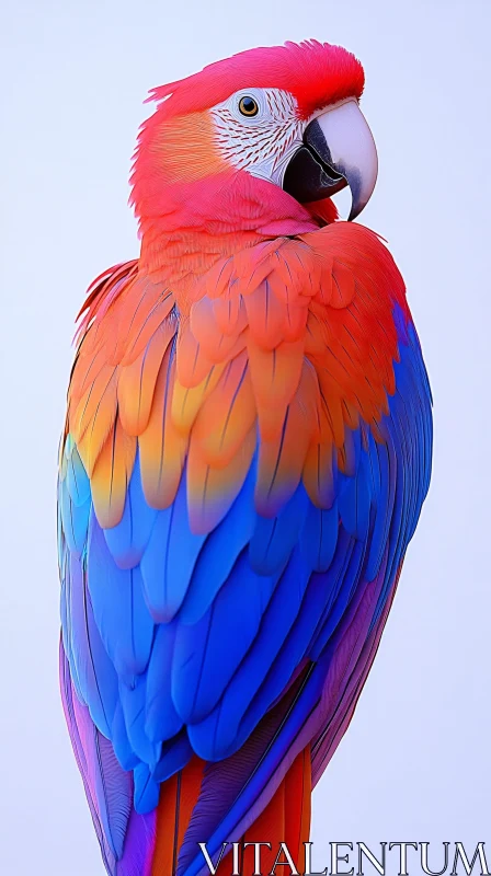 Exotic Parrot Close-Up AI Image