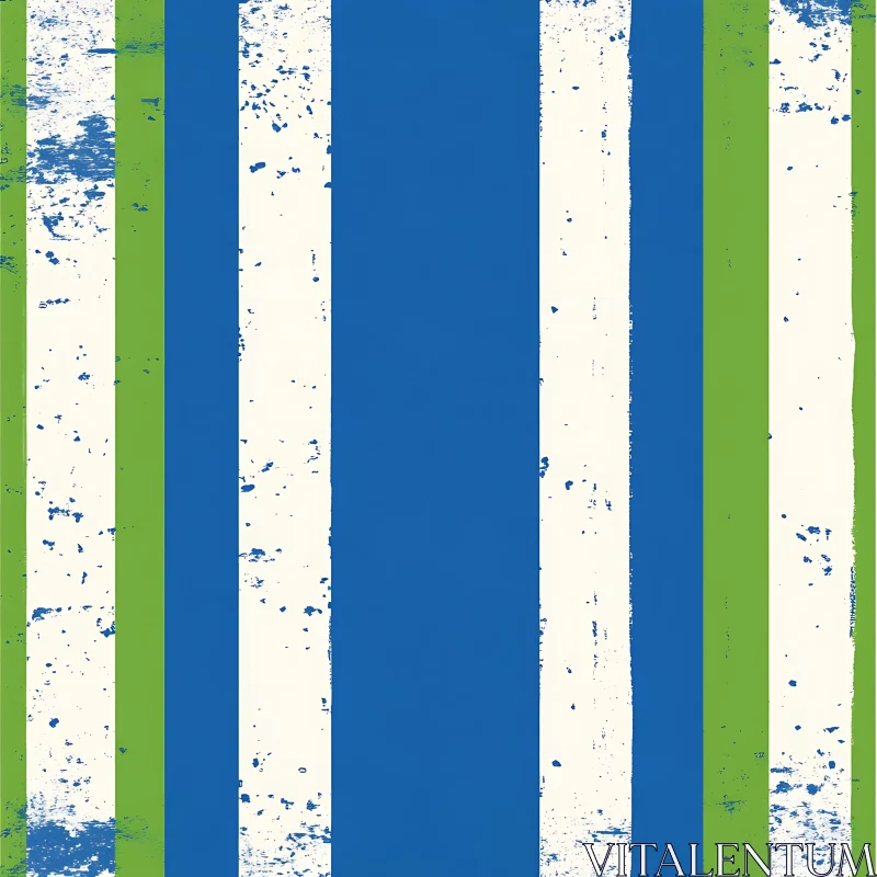 AI ART Striking Striped Pattern in Blue, Green, and White