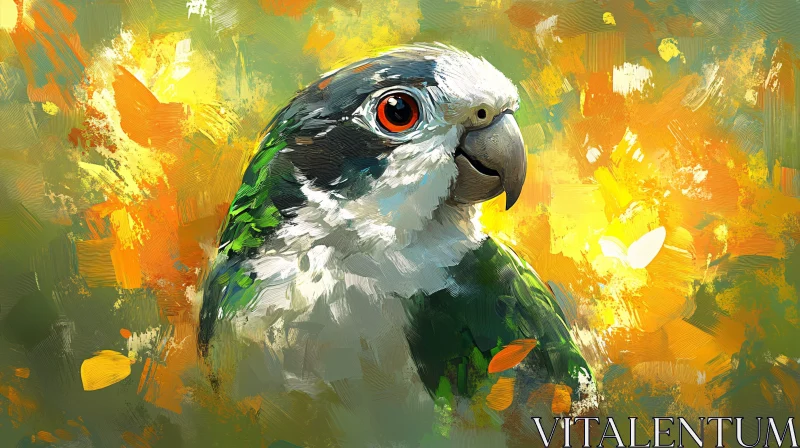 AI ART Vibrant Parrot in Bold Brushstrokes