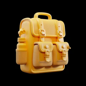 Modern Yellow Backpack Design