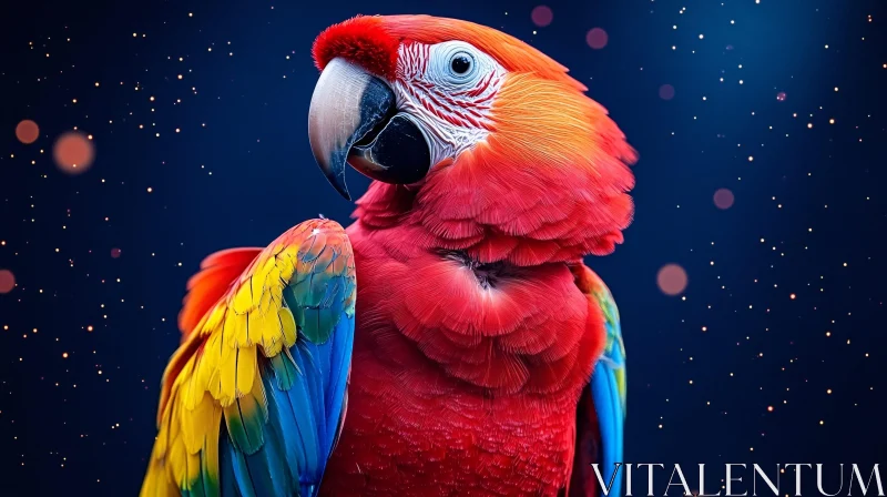 AI ART Colorful Parrot Portrait