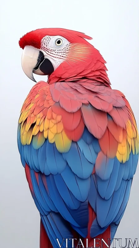 AI ART Colorful Parrot Portrait