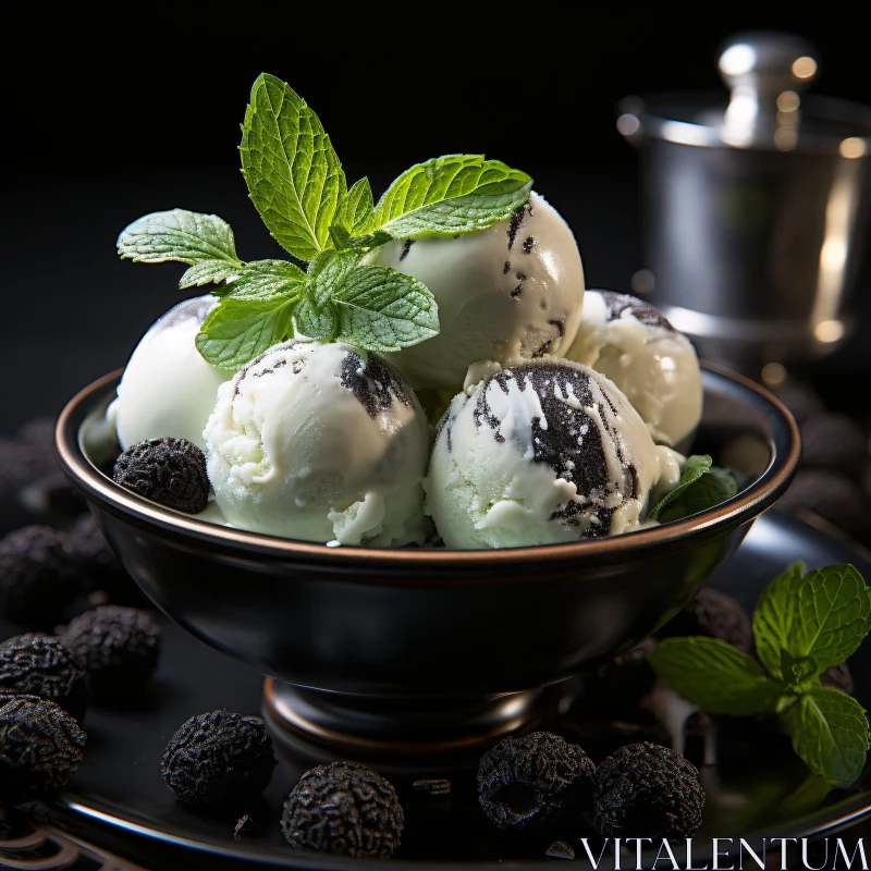 AI ART Gourmet Mint Chocolate Dessert