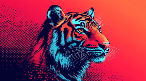 Vivid Tiger Pop Art Design