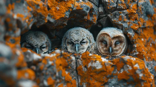 Tranquil Owlets in Natural Habitat