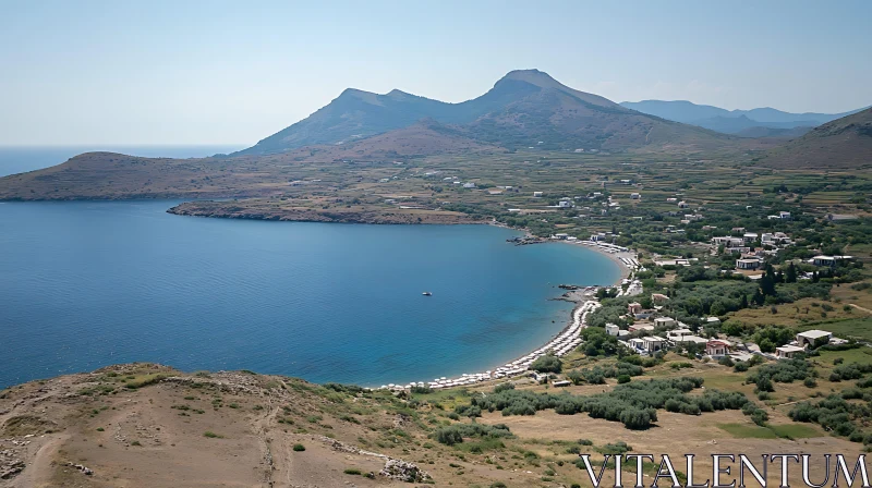 Peaceful Coastal Landscape AI Image