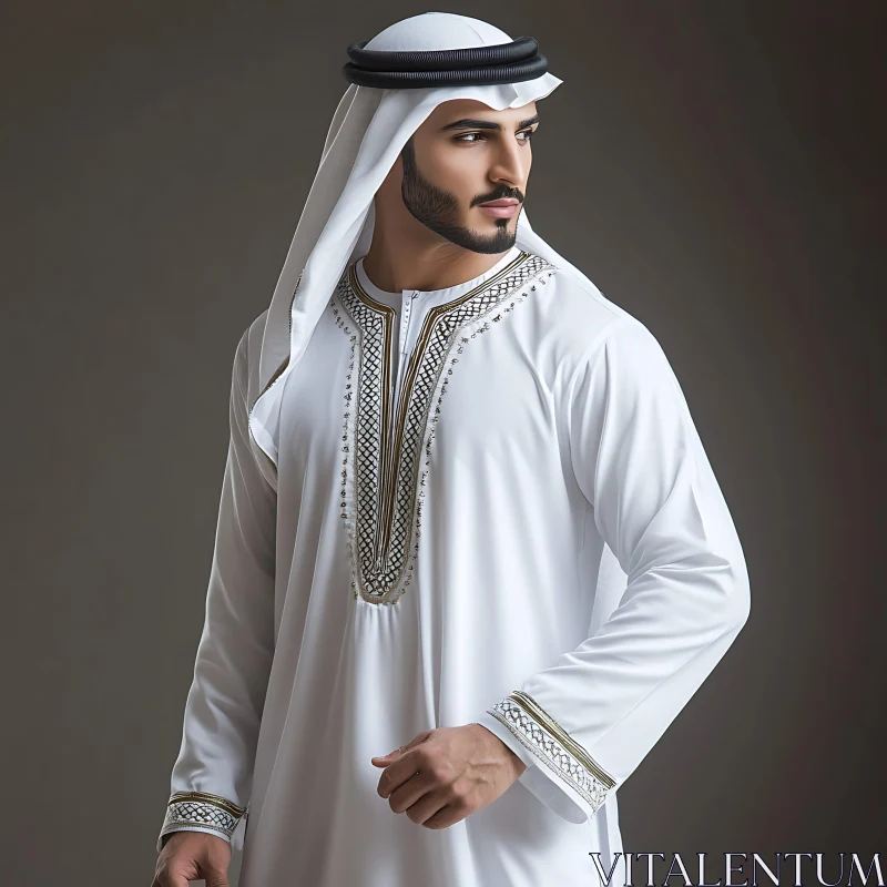 Traditional Middle Eastern Cultural Attire AI Image