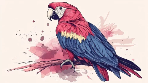 Parrot with Artistic Background