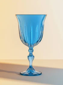 Intricate Blue Goblet with Gradient Background