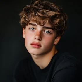 Contemplative Young Man Portrait