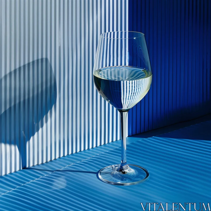 AI ART Intriguing Light Patterns Through a White Wine Glass