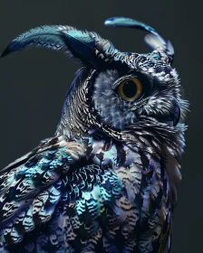 Intricate Feather Patterns of an Owl