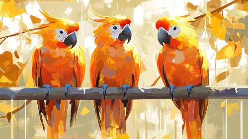 Colorful Parrot Painting