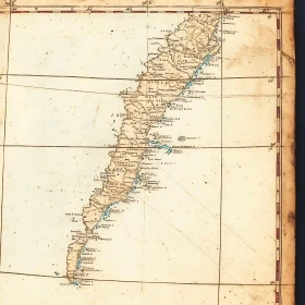 Vintage Coastal Map