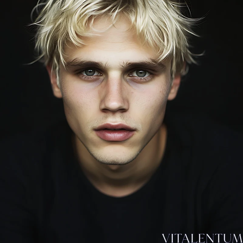 Expressive Blond Male Portrait