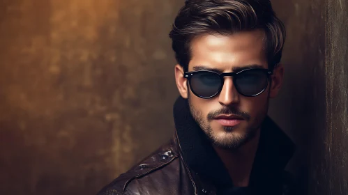 Man in Sunglasses and Leather Jacket