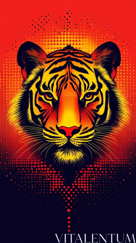 AI ART Graphic Tiger Illustration