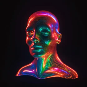 Luminous Neon Portrait