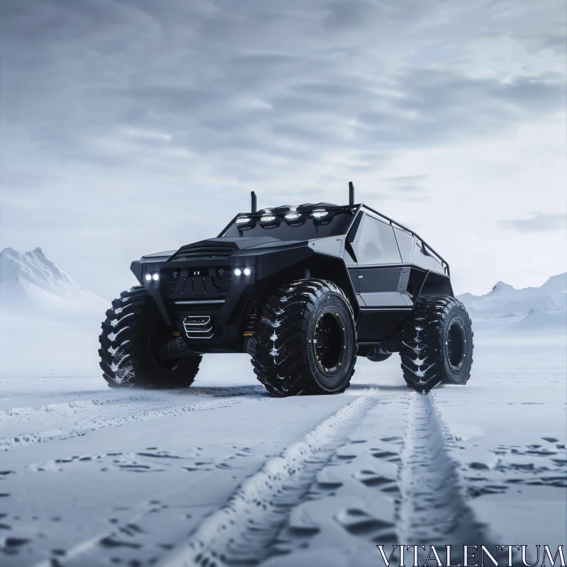 AI ART Off-Road Adventure in Winter Terrain