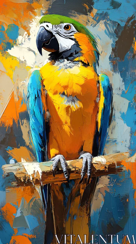 AI ART Colorful Parrot Art