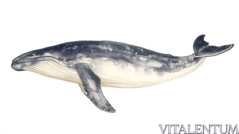 Graceful Whale Art AI Image