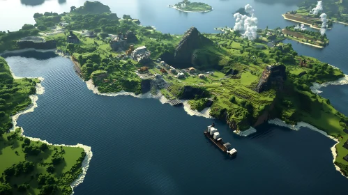 Virtual Islands with Active Landscapes and Construction