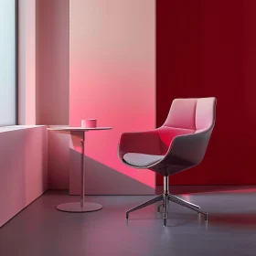 Contemporary Pink and Grey Furniture Interior