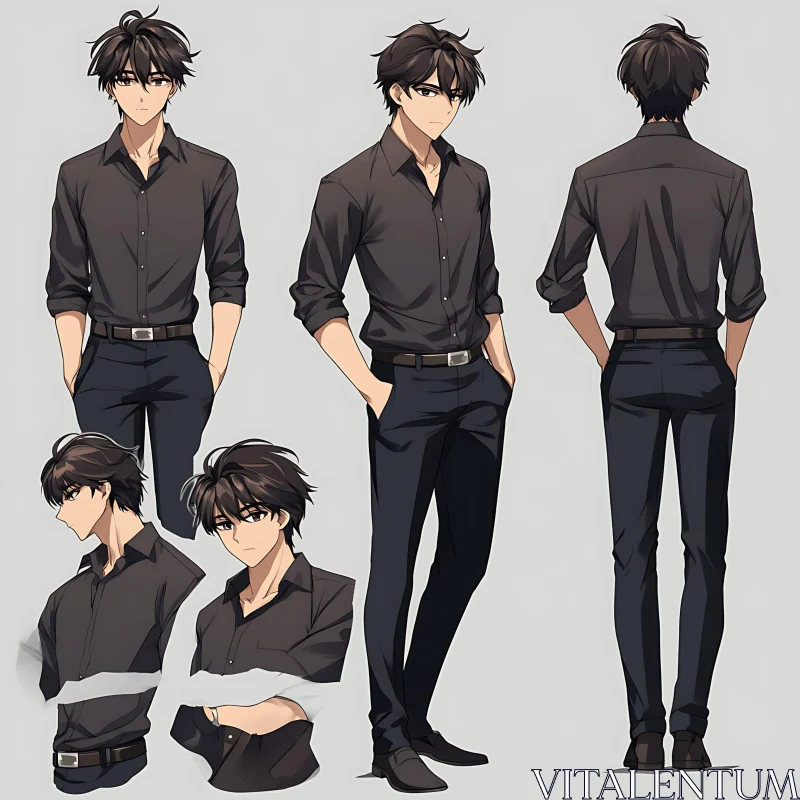 Anime Male Character Fashion AI Image