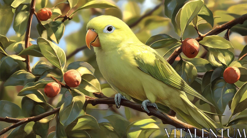 AI ART Parrot in Nature