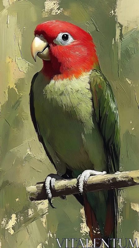 AI ART Artistic Rendering of a Colorful Parrot