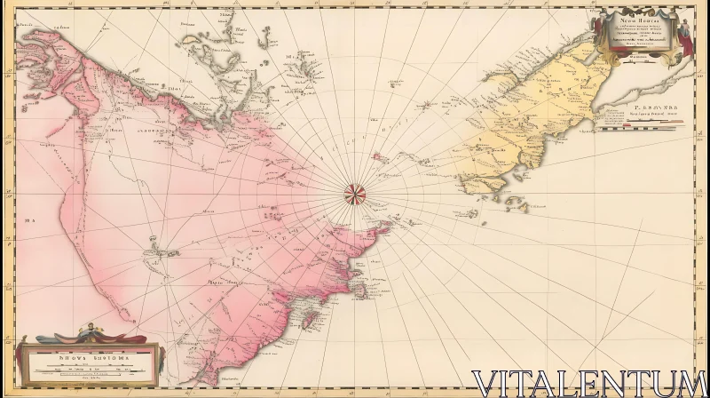 Historical Cartography of New France AI Image