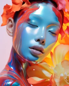 Vibrant Abstract Human Portrait