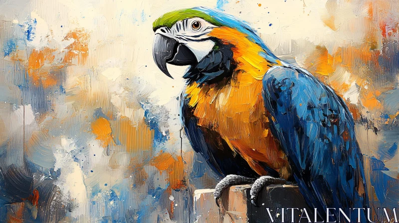 AI ART Vibrant Parrot Painting