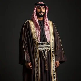 Man in Traditional Middle Eastern Clothing