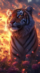 Tiger at Sunset