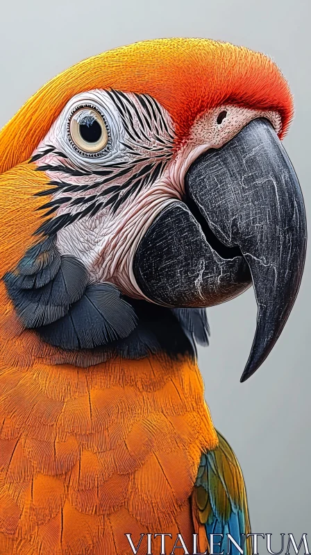 Exotic Bird Close-up AI Image