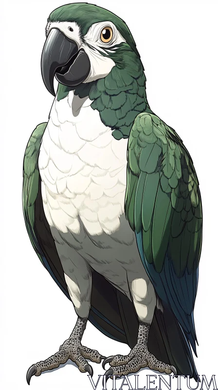 AI ART Detailed Parrot Artwork