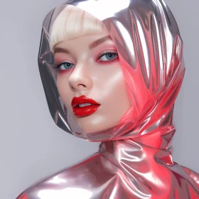 Glamorous Metallic Wrapped Portrait