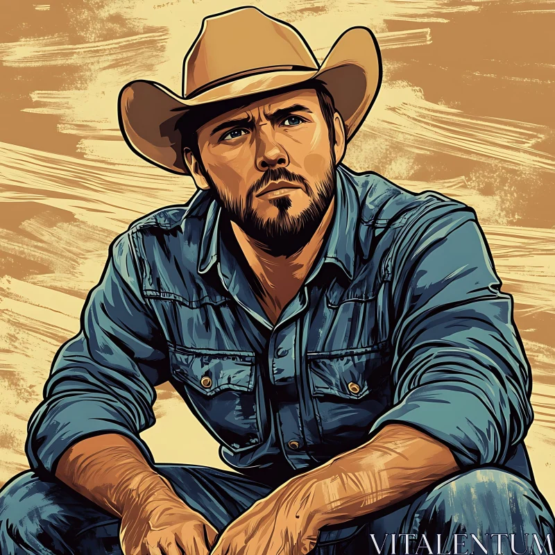 Western Cowboy Artwork AI Image