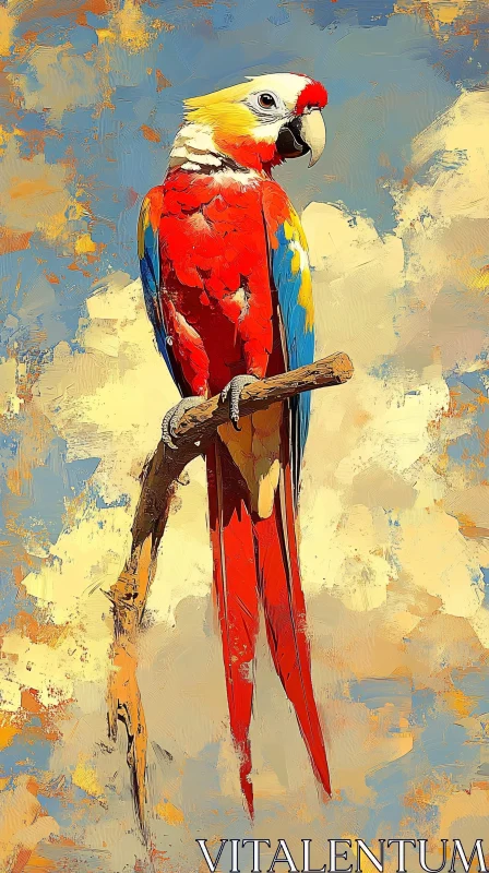 AI ART Colorful Parrot Art