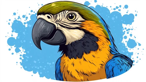 Vibrant Parrot Art